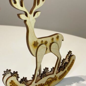 Intra απο ξύλο plywood 3mm-4mm πάχος Χριστουγεννιάτικο στολίδι ελαφιού, πολλαπλών στρώσεων Δίασταση 4x4 cm INTRAFABR-82841881 - Image 6