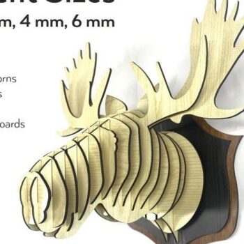 Intra απο ξύλο plywood 3mm-4mm πάχος Christmas Deer , Ξύλινο τρισδιάστατο παζλ Δίασταση 15x15 cm INTRAFABR-39455663 - Image 1