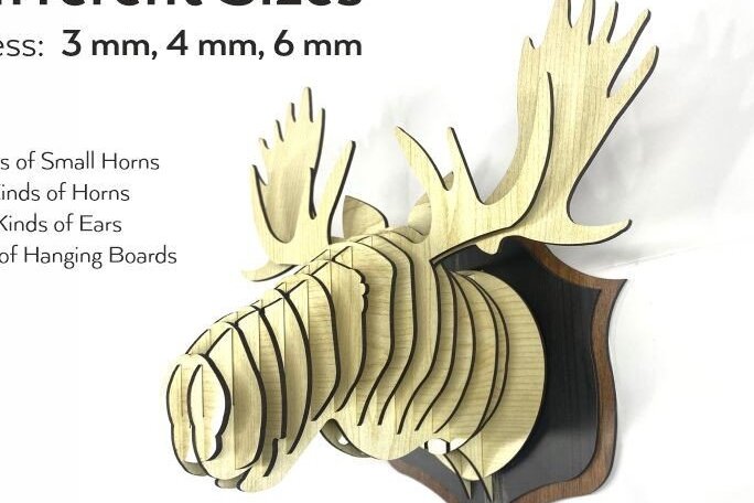 Intra απο ξύλο plywood 3mm-4mm πάχος Christmas Deer , Ξύλινο τρισδιάστατο παζλ Δίασταση 15x15 cm INTRAFABR-39455663 - Image 1