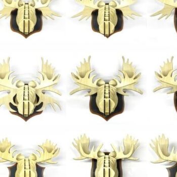 Intra απο ξύλο plywood 3mm-4mm πάχος Christmas Deer , Ξύλινο τρισδιάστατο παζλ Δίασταση 15x15 cm INTRAFABR-39455663 - Image 3