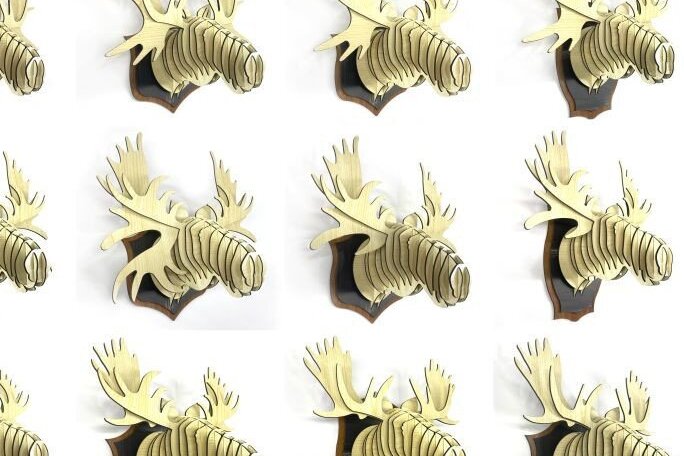 Intra απο ξύλο plywood 3mm-4mm πάχος Christmas Deer , Ξύλινο τρισδιάστατο παζλ Δίασταση 15x15 cm INTRAFABR-39455663 - Image 4