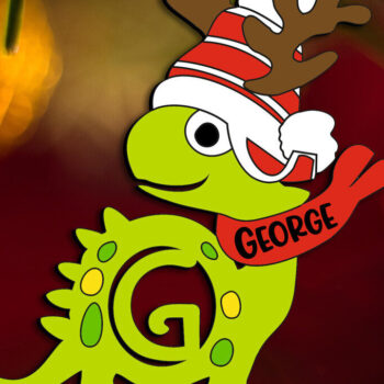 Intra απο ξύλο plywood 3mm-4mm πάχος Χριστουγεννιάτικο γράμμα G στολίδι Διακοπές Δίασταση 8x8 cm INTRAFABR-111612505 - Image 2