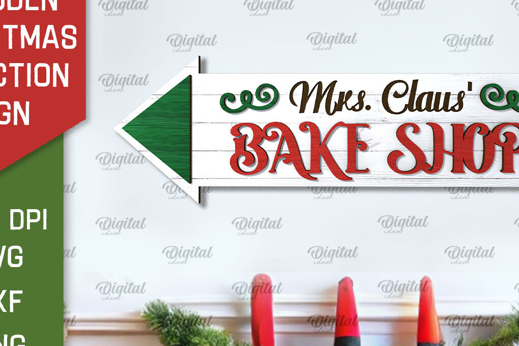 Intra απο ξύλο plywood 3mm-4mm πάχος  Sign Christmas Direction Δίασταση 15x15 cm INTRAFABR-105695378 - Image 5