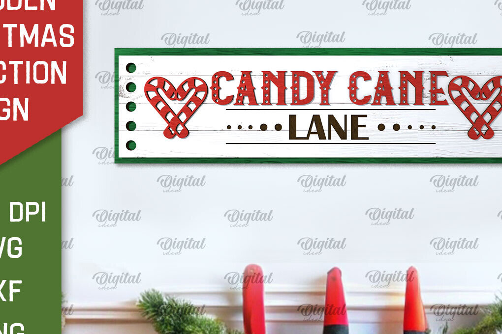 Intra απο ξύλο plywood 3mm-4mm πάχος  Sign Christmas Direction Δίασταση 15x15 cm INTRAFABR-105695378 - Image 8