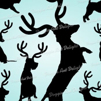 Intra απο ξύλο plywood 3mm-4mm πάχος Christmas Dog Reindeer 2 Δίασταση 15x15 cm INTRAFABR-82935358 - Image 1