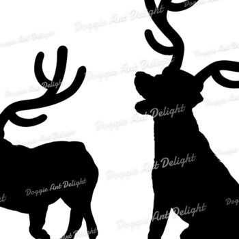 Intra απο ξύλο plywood 3mm-4mm πάχος Christmas Dog Reindeer 3 Δίασταση 15x15 cm INTRAFABR-82936245 - Image 2