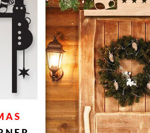 Intra απο ξύλο plywood 3mm-4mm πάχος Χριστουγεννιάτικη γωνιακή πόρτα με λέιζερ Δίασταση 15x15 cm INTRAFABR-83851652