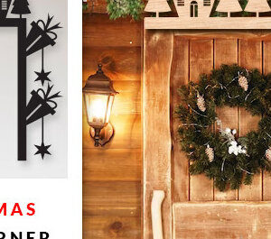 Intra απο ξύλο plywood 3mm-4mm πάχος Χριστουγεννιάτικη γωνιακή πόρτα με λέιζερ Δίασταση 15x15 cm INTRAFABR-83851657