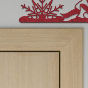 Intra απο ξύλο plywood 3mm-4mm πάχος Χριστουγεννιάτικη γωνιακή πόρτα με λέιζερ Δίασταση 15×15 cm INTRAFABR-102185076
