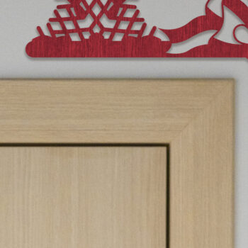 Intra απο ξύλο plywood 3mm-4mm πάχος Χριστουγεννιάτικη γωνιακή πόρτα με λέιζερ Δίασταση 15x15 cm INTRAFABR-102185087 - Image 1