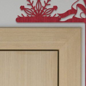 Intra απο ξύλο plywood 3mm-4mm πάχος Χριστουγεννιάτικη γωνιακή πόρτα με λέιζερ Δίασταση 15×15 cm INTRAFABR-102185096