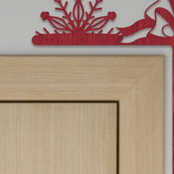 Intra απο ξύλο plywood 3mm-4mm πάχος Χριστουγεννιάτικη γωνιακή πόρτα με λέιζερ Δίασταση 15x15 cm INTRAFABR-102185096 - Image 1