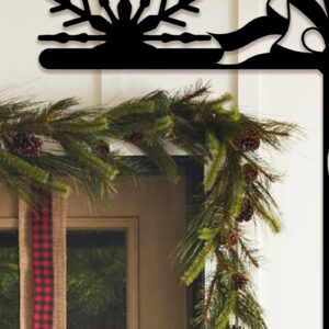Intra απο ξύλο plywood 3mm-4mm πάχος Χριστουγεννιάτικη γωνιακή πόρτα με λέιζερ Δίασταση 15×15 cm INTRAFABR-102515805