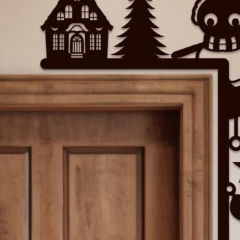 Intra απο ξύλο plywood 3mm-4mm πάχος Χριστουγεννιάτικη γωνιακή πόρτα με λέιζερ Δίασταση 15x15 cm INTRAFABR-105738091 - Image 1