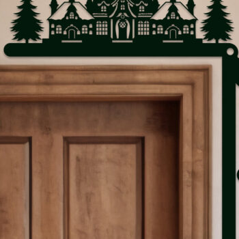 Intra απο ξύλο plywood 3mm-4mm πάχος Χριστουγεννιάτικη γωνιακή πόρτα με λέιζερ Δίασταση 15x15 cm INTRAFABR-105738103 - Image 1