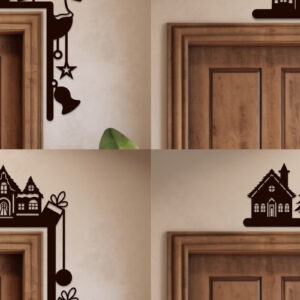 Intra απο ξύλο plywood 3mm-4mm πάχος Χριστουγεννιάτικη Γωνιακή Πόρτα Δίασταση 15x15 cm INTRAFABR-105790930