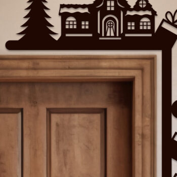 Intra απο ξύλο plywood 3mm-4mm πάχος Χριστουγεννιάτικη Γωνιακή Πόρτα Δίασταση 15x15 cm INTRAFABR-105790930 - Image 3