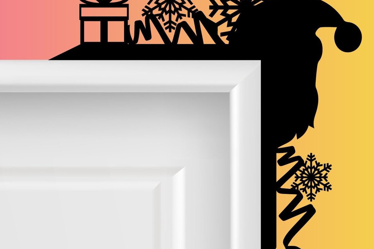 Intra απο ξύλο plywood 3mm-4mm πάχος Πρότυπο γωνιακής πόρτας Χριστουγέννων Δίασταση 15x15 cm INTRAFABR-32954289