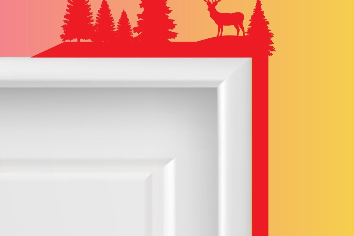 Intra απο ξύλο plywood 3mm-4mm πάχος Πρότυπο γωνιακής πόρτας Χριστουγέννων Δίασταση 15x15 cm INTRAFABR-32953772