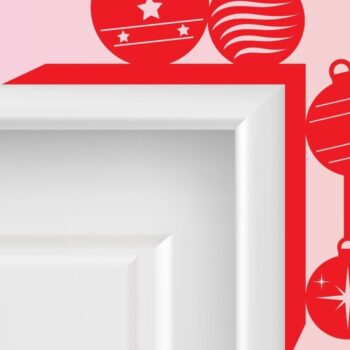 Intra απο ξύλο plywood 3mm-4mm πάχος Χριστουγεννιάτικο Γωνιακό Τέμπλο με λέιζερ πόρτας Δίασταση 15x15 cm INTRAFABR-32954694 - Image 1