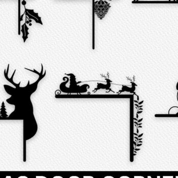 Intra απο ξύλο plywood 3mm-4mm πάχος Christmas Door Corner Δίασταση 15x15 cm INTRAFABR-35253050 - Image 1