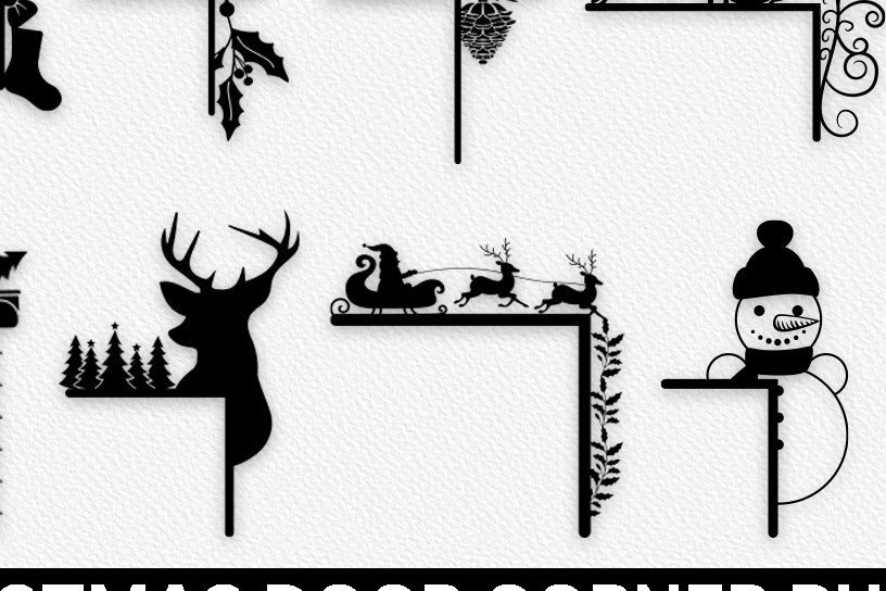 Intra απο ξύλο plywood 3mm-4mm πάχος Christmas Door Corner Δίασταση 15x15 cm INTRAFABR-35253050