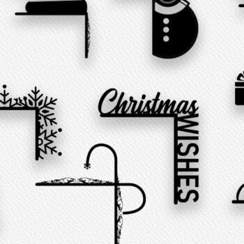 Intra απο ξύλο plywood 3mm-4mm πάχος Christmas Door Corner Δίασταση 15x15 cm INTRAFABR-34015323 - Image 1