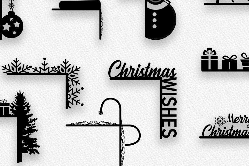 Intra απο ξύλο plywood 3mm-4mm πάχος Christmas Door Corner Δίασταση 15x15 cm INTRAFABR-34015323