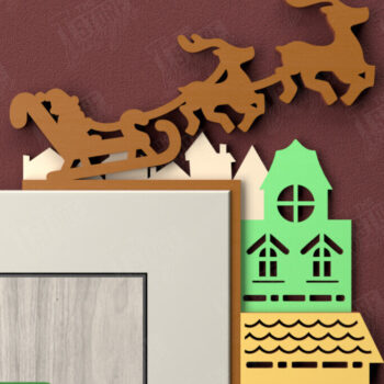 Intra απο ξύλο plywood 3mm-4mm πάχος Χριστουγεννιάτικες γωνίες πόρτας | Πινακίδα πόρτας Δίασταση 15x15 cm INTRAFABR-107425470 - Image 8