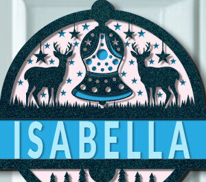 Intra απο ξύλο plywood 3mm-4mm πάχος Χριστουγεννιάτικη κρεμάστρα πόρτας 3D Δίασταση 15x15 cm INTRAFABR-74242814