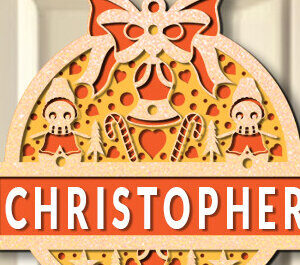 Intra απο ξύλο plywood 3mm-4mm πάχος Χριστουγεννιάτικη κρεμάστρα πόρτας 3D Δίασταση 15x15 cm INTRAFABR-74242820