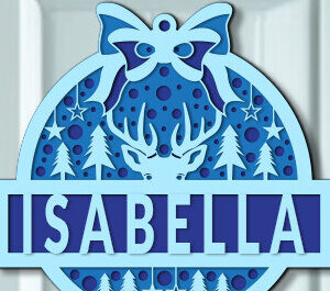 Intra απο ξύλο plywood 3mm-4mm πάχος Χριστουγεννιάτικη κρεμάστρα πόρτας 3D Δίασταση 15x15 cm INTRAFABR-74242808