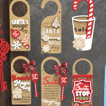 Intra απο ξύλο plywood 3mm-4mm πάχος Χριστουγεννιάτικο Κρεμάστρας Πόρτας | Αργία Δίασταση 15x15 cm INTRAFABR-110597078 - Image 1