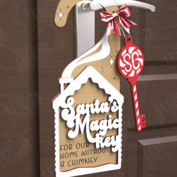 Intra απο ξύλο plywood 3mm-4mm πάχος Χριστουγεννιάτικο Κρεμάστρας Πόρτας | Αργία Δίασταση 15x15 cm INTRAFABR-110597078 - Image 2