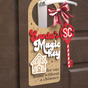 Intra απο ξύλο plywood 3mm-4mm πάχος Χριστουγεννιάτικο Κρεμάστρας Πόρτας | Αργία Δίασταση 15x15 cm INTRAFABR-110597078 - Image 4