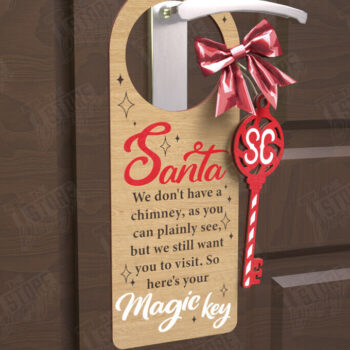 Intra απο ξύλο plywood 3mm-4mm πάχος Χριστουγεννιάτικο Κρεμάστρας Πόρτας | Αργία Δίασταση 15x15 cm INTRAFABR-110597078 - Image 5