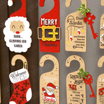 Intra απο ξύλο plywood 3mm-4mm πάχος Χριστουγεννιάτικο Κρεμάστρας Πόρτας | Αργία Δίασταση 15x15 cm INTRAFABR-110596839 - Image 1