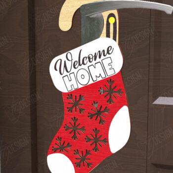 Intra απο ξύλο plywood 3mm-4mm πάχος Χριστουγεννιάτικο Κρεμάστρας Πόρτας | Αργία Δίασταση 15x15 cm INTRAFABR-110596839 - Image 3