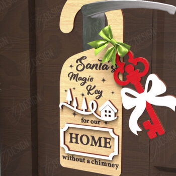 Intra απο ξύλο plywood 3mm-4mm πάχος Χριστουγεννιάτικο Κρεμάστρας Πόρτας | Αργία Δίασταση 15x15 cm INTRAFABR-110596839 - Image 4