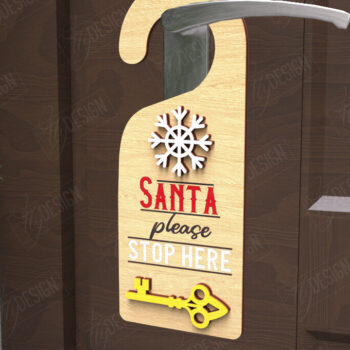 Intra απο ξύλο plywood 3mm-4mm πάχος Χριστουγεννιάτικο Κρεμάστρας Πόρτας | Αργία Δίασταση 15x15 cm INTRAFABR-110596839 - Image 8