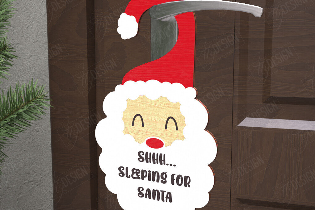 Intra απο ξύλο plywood 3mm-4mm πάχος Χριστουγεννιάτικη κρεμάστρα πόρτας | Διακόσμηση διακοπών Δίασταση 15x15 cm INTRAFABR-110596349