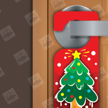 Intra απο ξύλο plywood 3mm-4mm πάχος Χριστουγεννιάτικη κρεμάστρα πόρτας Δίασταση 15x15 cm INTRAFABR-110781604 - Image 2