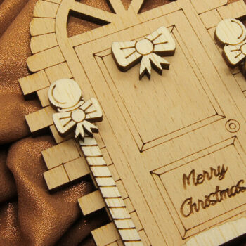 Intra απο ξύλο plywood 3mm-4mm πάχος Χριστουγεννιάτικο πολυστρωματικό στολίδι πόρτας Δίασταση 3x3 cm INTRAFABR-82458389 - Image 2