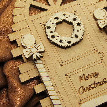 Intra απο ξύλο plywood 3mm-4mm πάχος Χριστουγεννιάτικο πολυστρωματικό στολίδι πόρτας Δίασταση 3x3 cm INTRAFABR-82458389 - Image 4