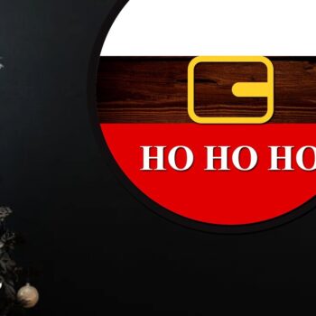 Intra απο ξύλο plywood 3mm-4mm πάχος Χριστουγεννιάτικη πινακίδα πόρτας Ho Ho Ho Δίασταση 15x15 cm INTRAFABR-37838847 - Image 2