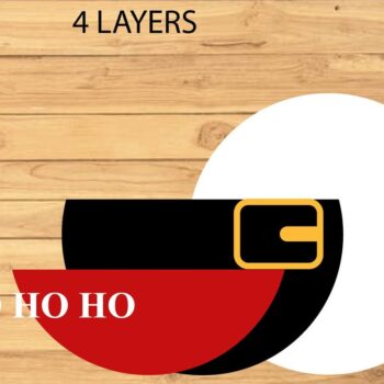 Intra απο ξύλο plywood 3mm-4mm πάχος Χριστουγεννιάτικη πινακίδα πόρτας Ho Ho Ho Δίασταση 15x15 cm INTRAFABR-37838847 - Image 3