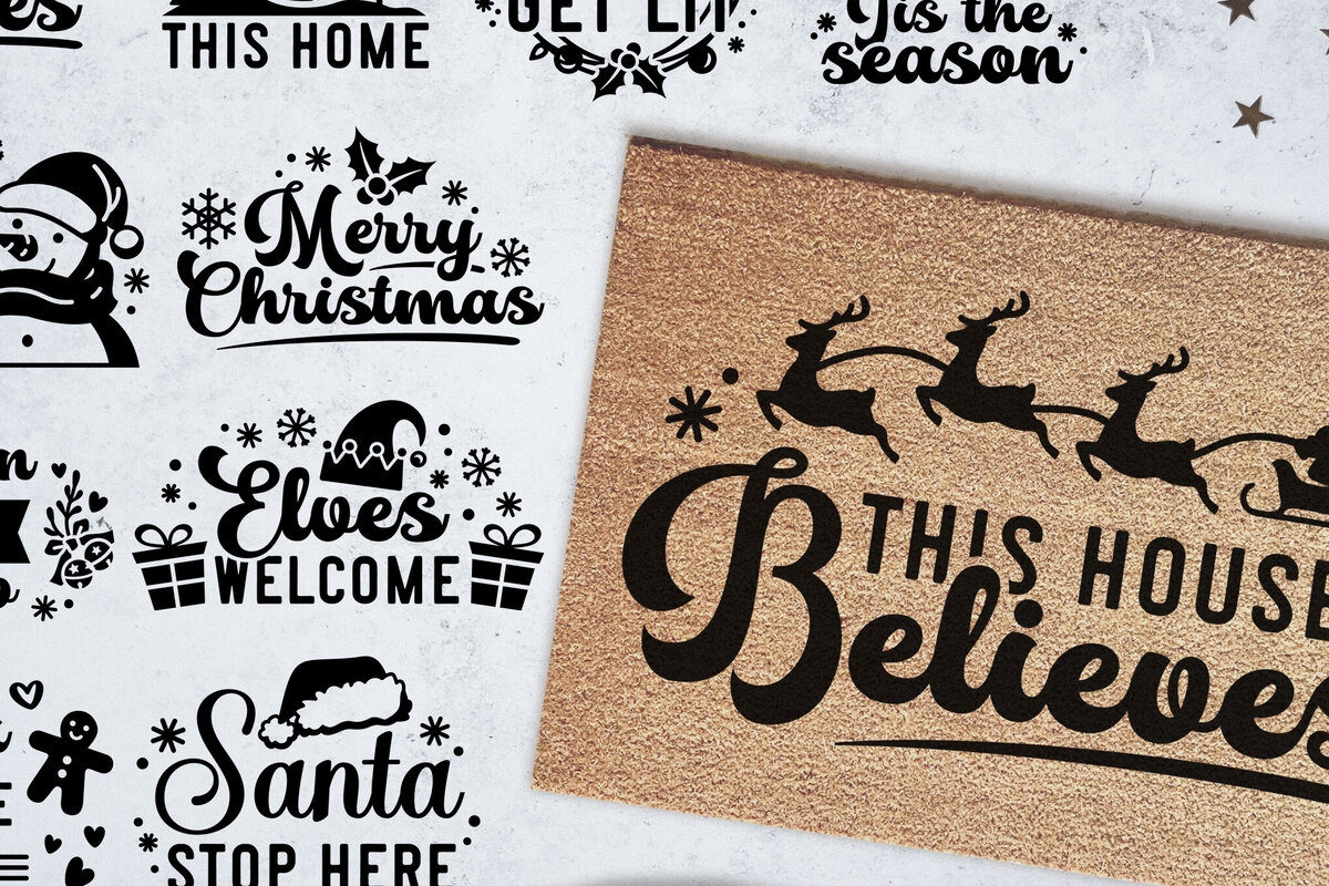 Intra απο ξύλο plywood 3mm-4mm πάχος Χριστουγεννιάτικο Doormat . Xmas Δίασταση 15×15 cm INTRAFABR-84487426
