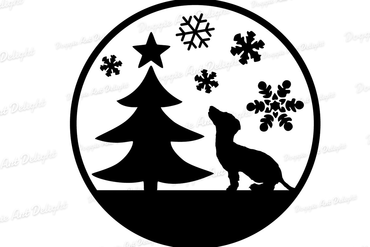 Intra απο ξύλο plywood 3mm-4mm πάχος Χριστουγεννιάτικο Στολίδι Doxie Cut Δίασταση 8x8 cm INTRAFABR-85332716