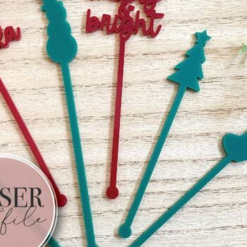 Intra απο ξύλο plywood 3mm-4mm πάχος Christmas Drink Stir Sticks Δίασταση 15x15 cm INTRAFABR-72160223 - Image 2