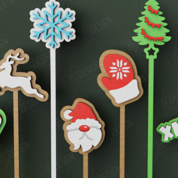 Intra απο ξύλο plywood 3mm-4mm πάχος αναδευτήρα για χριστουγεννιάτικο ποτό | CNC Δίασταση 15x15 cm INTRAFABR-106467029 - Image 1